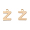 201 Stainless Steel Charms, Alphabet, Real 18k Gold Plated, Letter.Z, 12x7.8x0.5mm, Hole: 1.4mm