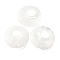 Natural Quartz Crystal Pendants, Flat Round, 40~41x8~9mm, Hole: 12~15mm