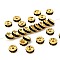 Brass Grade A Rhinestone Spacer Beads, Golden Plated, Rondelle, Nickel Free, Jet, 8x3.8mm, Hole: 1.5mm