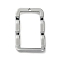 Rack Plating Alloy Pendants, Rectangle, Platinum, 29.5x16x3mm, Hole: 0.8mm