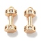 Brass Micro Pave Clear Cubic Zirconia Pendants, Dumbell, Real 18K Gold Plated, 13.5x6.5x5.5mm, Hole: 1.2mm