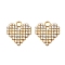 304 Stainless Steel Pendants, Heart, with ABS Imitation Pearl, Golden, 16.5x16x2.5mm, Hole: 2.3mm