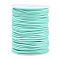 Hollow Pipe PVC Tubular Synthetic Rubber Cord, Wrapped Around White Plastic Spool, Pale Turquoise, 4mm, Hole: 2mm, about 16.4 yards(15m)/roll