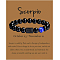 12 Constellation Natural Round Lapis Lazuli Beads Stretch Bracelets, with Black Agate Round Beaded, Scorpio, 3/8x2-3/8 inch(1x6cm)