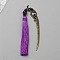 Chinese Style Alloy Dragon Bookmarks, Tassel Bookmark, Medium Orchid, 164mm