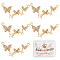Beebeecraft 6Pcs/Box Butterfly Connector Charms 18K Gold Plated Cubic Zircon Butterfly Links for DIY Jewelry Bracelet Necklace Earring Making Crafting