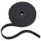 Flat Imitation Leather Cord, Black, 15mm, about 4.37~5.47 Yards(4~5m)/Bundle