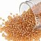 TOHO Round Seed Beads, Japanese Seed Beads, (162B) Transparent AB Medium Topaz, 11/0, 2.2mm, Hole: 0.8mm, about 1110pcs/bottle, 10g/bottle