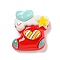 Christmas Opaque Resin Decoden Cabochons, Christmas Socking, 23.5x22x8.5mm