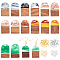 OLYCRAFT 156pcs Resin Wooden Earring Pendants 20pcs Shield Half Oval Wood Statement Jewelry Findings Wood Earring Accessories with Earring Hooks Jump Rings for Jewelry Making - 4 Colors