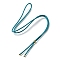 2.5MM Adjustable Braided Nylon Cords Necklace Making, with Golden Brass Finding, Teal, 27.56 inch(70cm)
