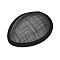Linen Teardrop Fascinator Hat Base for Millinery, Black, 130x104.5x15mm