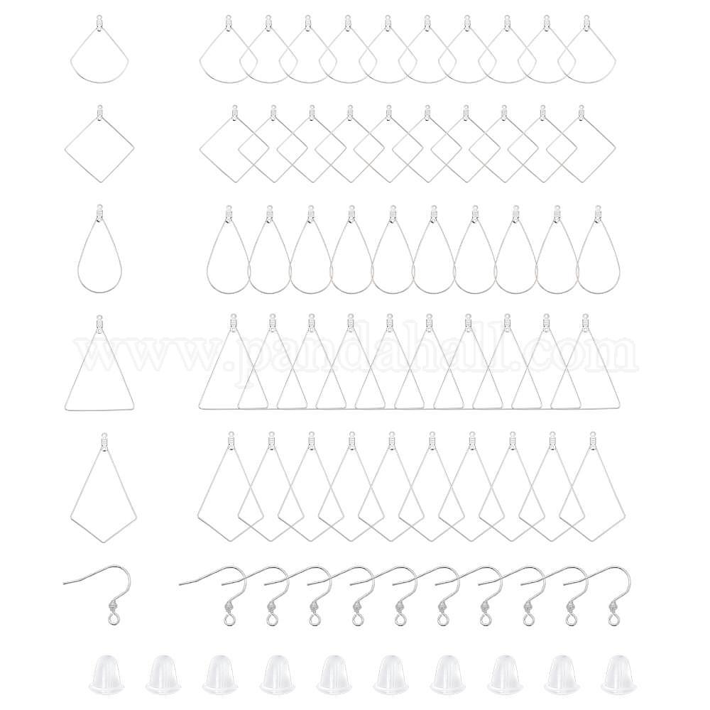 Shop UNICRAFTALE about 180pcs 5 Types Hypoallergenic Hollow Hoop