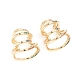 Brass Micro Pave Cubic Zirconia Cuff Earrings EJEW-G274-04G-1