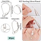 SUNNYCLUE 1 Box 40Pcs 925 Sterling Silver Plated Leverback Earring Findings French Leverback Earring Hooks Lever Back Earwire Leverbacks for Jewelry Making Accessories DIY Dangle Earrings Supplies KK-SC0005-65-2