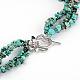 Chip Synthetic Turquoise Beaded Multi-Strand Necklaces NJEW-JN01576-01-2