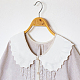 Mayjoydiy 米国 7.5 ヤード フラット コットン刺繍 ハート リボン  服装アクセサリー  ホワイト  3インチ（75mm） OCOR-MA0001-06-7