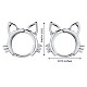 Women Cat Brass Leverback Earrings JE965A-3