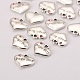 Charms de corazón de plabra ´´page boy´´ de plata antigua del tema de la boda de estilo tibetano X-TIBEP-N005-14D-2