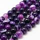 Chapelets de perles en agate rayée naturelle/agate à bandes G-K155-A-10mm-11-1