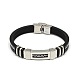 Unisex Casual Style PU Leather Cord Bracelets X-BJEW-L373-03-2