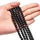 Chapelets de perles en pierre noire synthétique G-G508-6MM-4