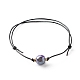Bracelet de perles rondes à facettes en agate naturelle plaquée lustre de perles d'énergie BJEW-JB06749-03-4