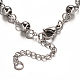 Bracelets de perles de chapelet avec croix X-BJEW-E282-03P-3