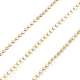 Flache Kugelketten aus Messing mit runden Perlen CHC-M025-53G-1
