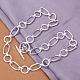 Popular Silver Plated Brass Round and Oval Link Chain Necklaces For Men NJEW-BB12754-3