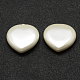 Heart Half Drilled Shell Pearl Beads BSHE-N003-12-3