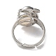 Ovale con pietre preziose miste naturali e sintetiche con anello regolabile a forma di delfino G-Z031-01P-5