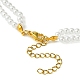 Doppellagige Halsketten aus ABS-Kunststoff mit Kunstperlen und Perlen NJEW-JN04521-5