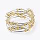 Five Loops Fashion Wrap Bracelets BJEW-JB04595-04-1