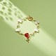 Alloy Enamel Rose of Life Charm Bracelet BJEW-JB08671-2