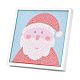 子供のためのDIYクリスマステーマダイヤモンド塗装キット  サンタクロース柄フォトフレーム作り  樹脂ラインストーン付き  ペン  トレープレートと接着剤クレイ  ミックスカラー  15x15x2cm DIY-F073-09-3