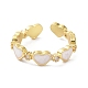 Corazón real 18k anillos de puño chapado en oro para niña regalo de mujer X-ZIRC-C021-05G-2