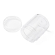 丸いプラスチック製のビーズの容器  スクリュートップキャップ付き  透明  3.9x5cm  容量：20ml（0.67fl.oz） CON-YW0001-30-2