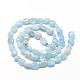 Chapelets de perles en aigue-marine naturelle G-R445-8x10-36-2