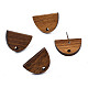 20 Pairs Walnut Wood Stud Earring Findings MAK-TAG0001-02-1
