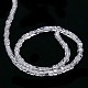 Transparent Cube Shaped Crystal Glass Beads Strands GLAA-F012-A03-3