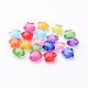 Transparent Mixed Color Acrylic Star Beads X-TACR-S091-12mm-M-2