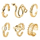6pcs 6 estilos anillos de puño de latón RJEW-LS0001-32G-1