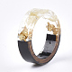 Resina epoxica & anillos de madera de ébano RJEW-S043-01D-03-3