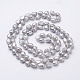 Натуральный жемчуг бисера ожерелья NJEW-P149-01A-01-1