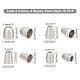 CHGCRAFT 64Pcs 8 Style Zinc Alloy Cord Ends FIND-CA0003-34-2