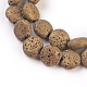 (Holiday Stock-Up Sale)Electroplated Natural Lava Rock Bead Strands G-E497-B-06-1