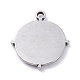 304 Stainless Steel Pendant Cabochons Settings STAS-P288-22P-2