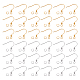 UNICRAFTALE About 200Pcs 2 Styles 304 Stainless Steel Earring Hooks Ear Wire with Horizontal Loops and 200Pcs Jump Rings Fish Ear Wire for Drop Earrings Jewelry Making Hole 2mm DIY-UN0003-80-1