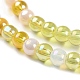 Transperant Electroplate Glass Beads Strands X-GLAA-P056-4mm-B01-3